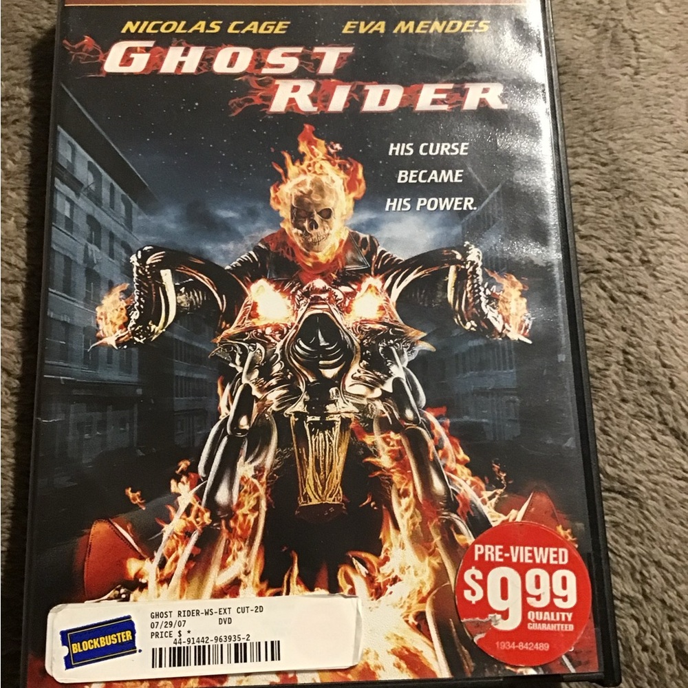 Ghost Rider DVD movie ( Vintage Blockbuster label )